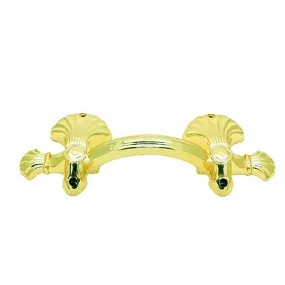Reinforced plastic coffin handle 9522 in gold detail view