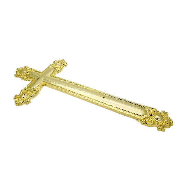 Funeral crucifix 6002, ABS material in gold color