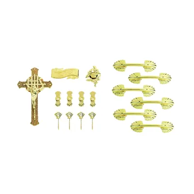 Plastic Handle Decorated H9003 cremation coffin decoration