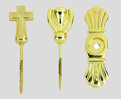 Plastic washer for coffin screw 6114 in gold color detail view