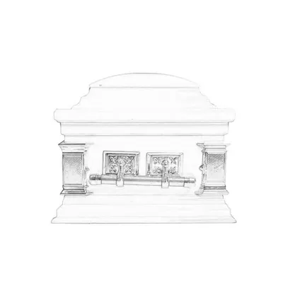 Metal casket handle 2003 in sets side view