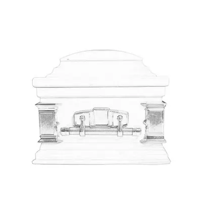 Funeral metal casket handle, swing bar 2005 side view