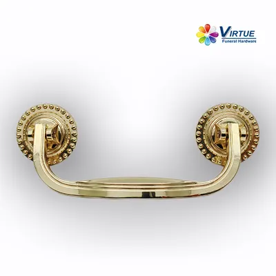 Wooden Coffin Handle 1016 in Antique Brass Color And Zamak Material side view