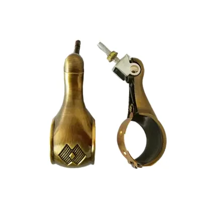 Casket armed hinge 8507, antique brass color and zamak material