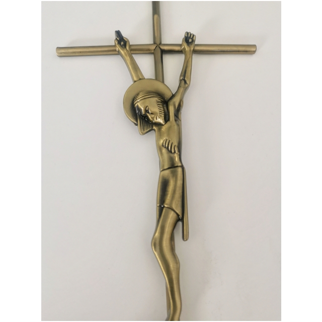 metal crucifix and cross for coffin